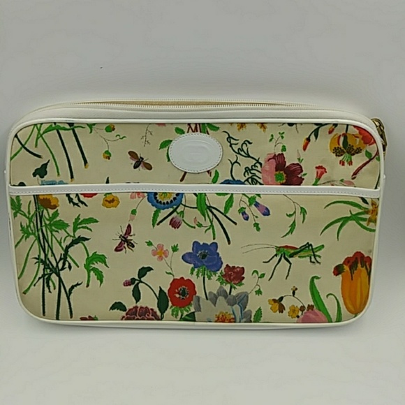 🔥GUCCI FLORA VINTAGE CLUTCH - Picture 1 of 7